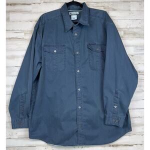 Columbia Sportswear Button Up Casual Stylish Shirt Mens XXLarge Blue Long Sleeve